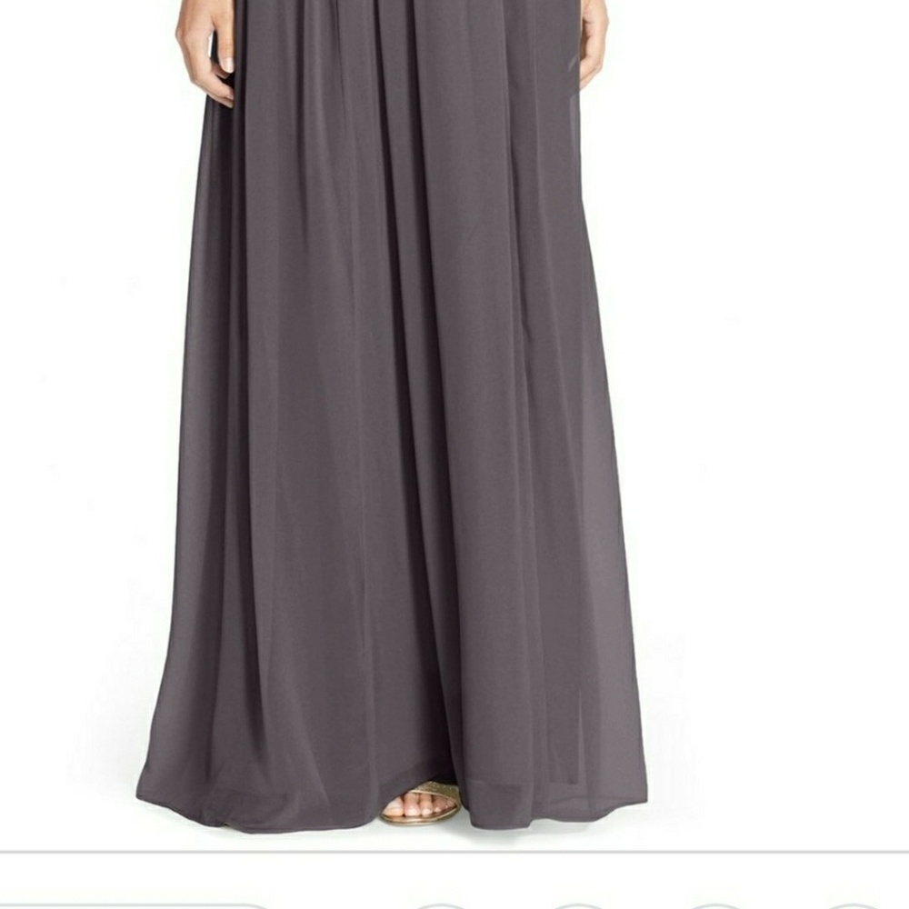 **NWT SIZE 2: Donna Morgan | Charcoal Prom/Formal Dress - Picture 3 of 8